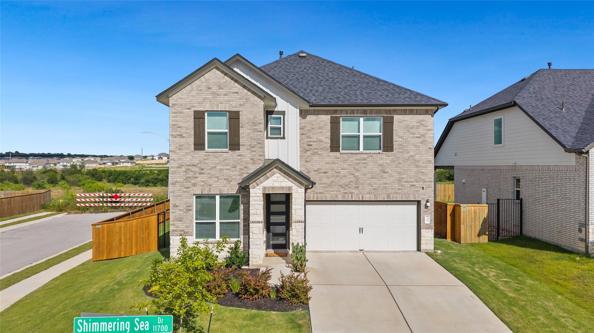 An attractive brick elevation paired with a neat 
