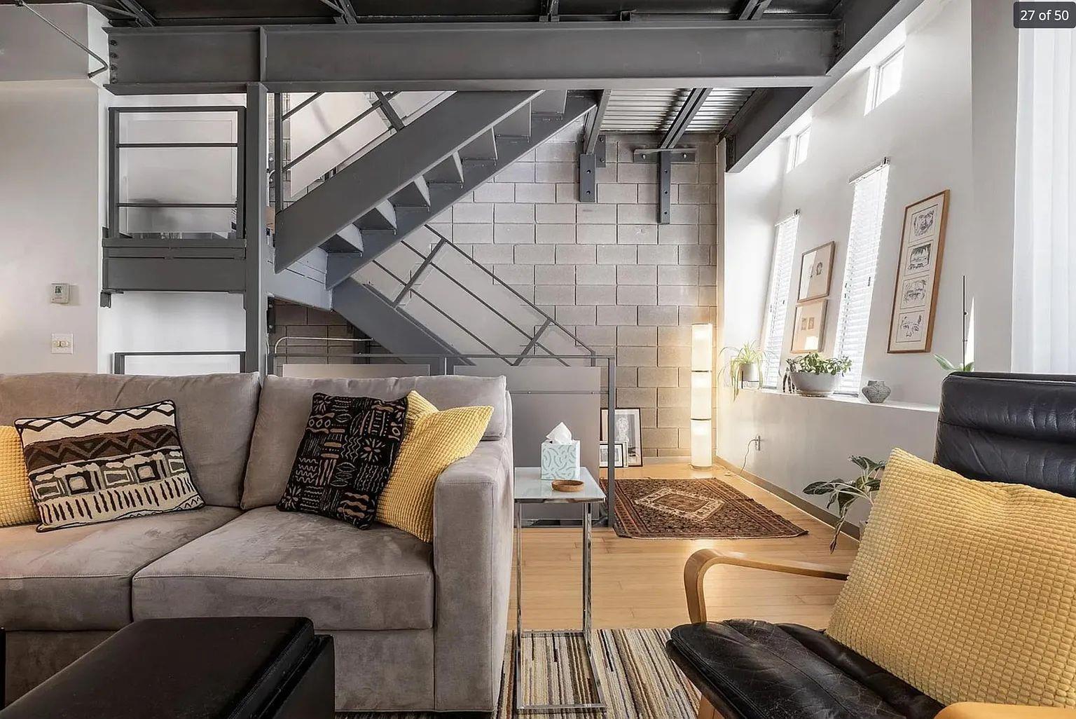 Industrial design elements merge with warm hardwo