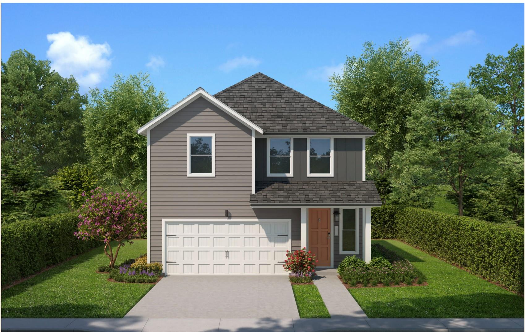 Crisp siding and a neat asphalt roof define this 