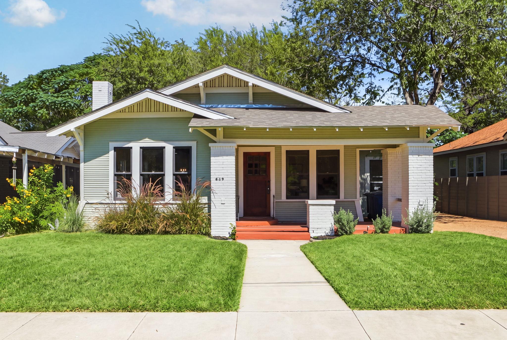 Classic craftsman architecture highlights this ch