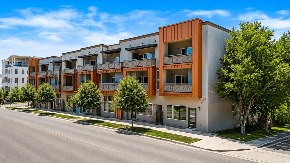 Modern multi-level exterior architecture showcase