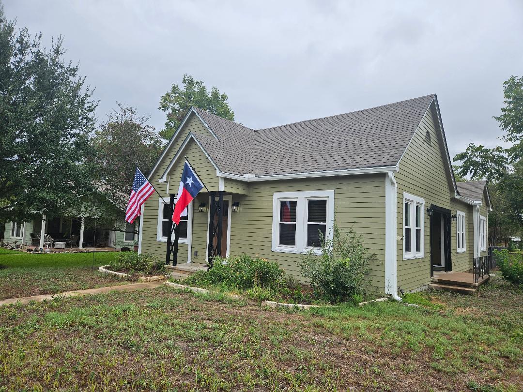 A classic gabled roofline highlights this charmin