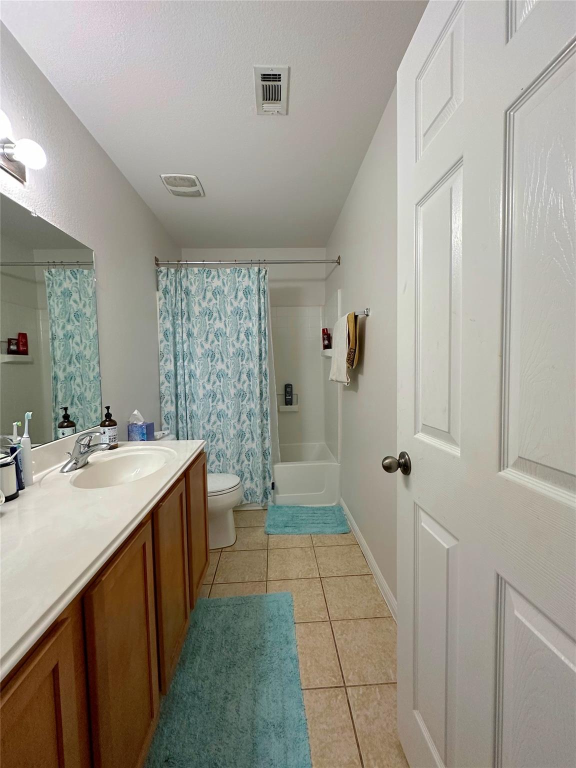 A classic layout and durable tile flooring define