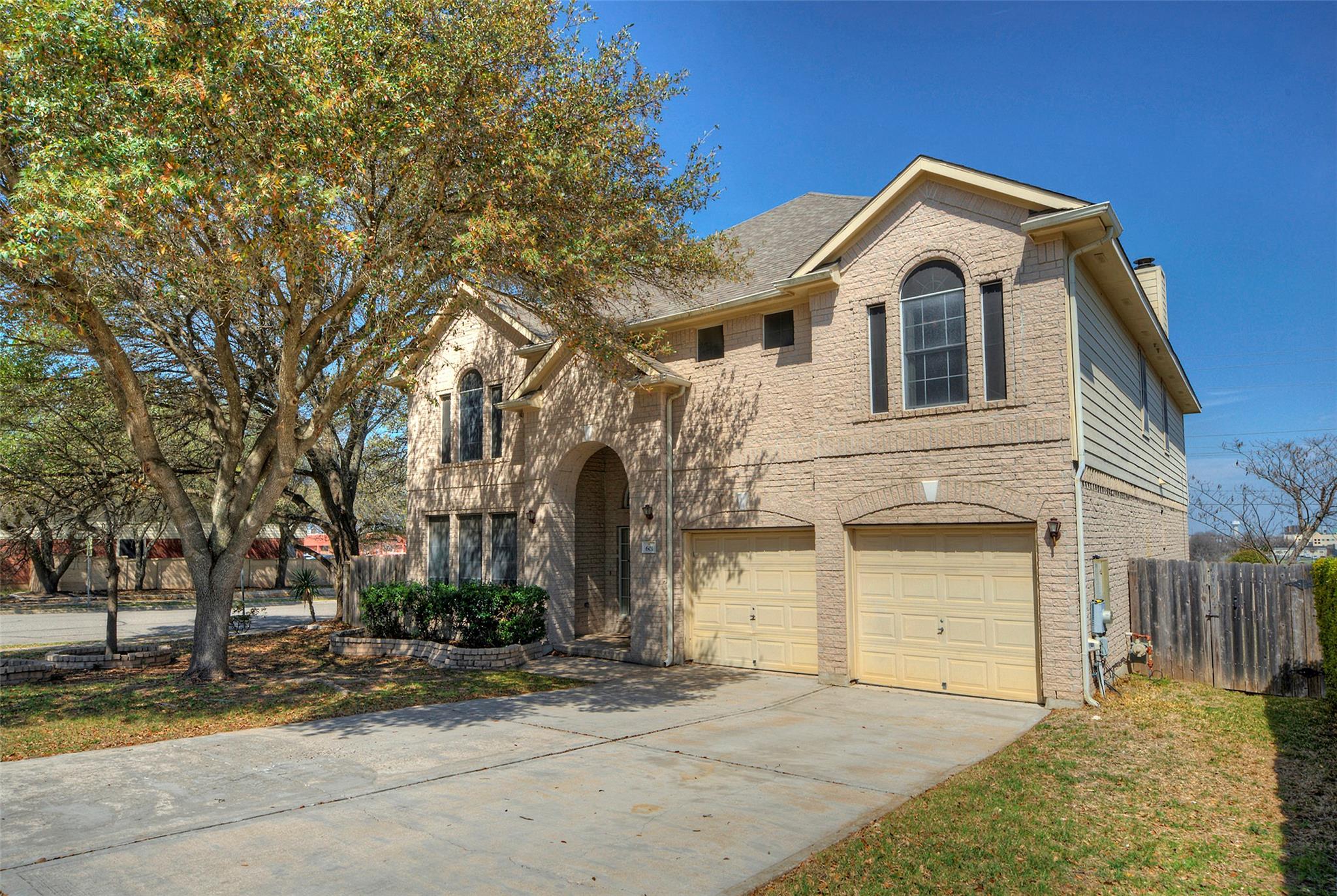 Stately brick exterior showcasing arched architec