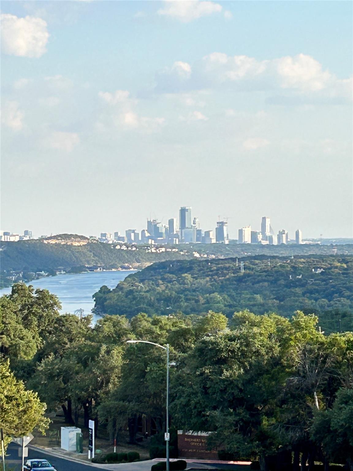 Sweeping vistas showcase the distant city skyline