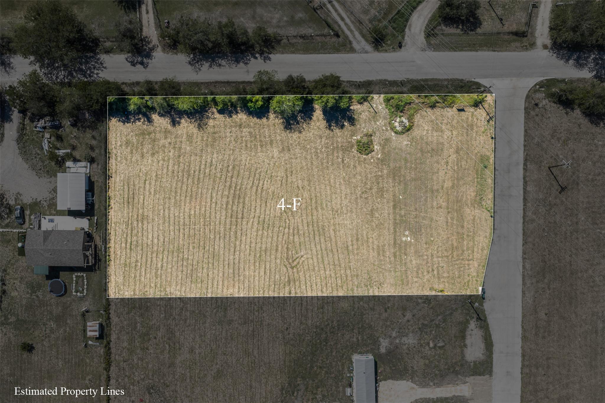 An aerial perspective showcases the cleared prope