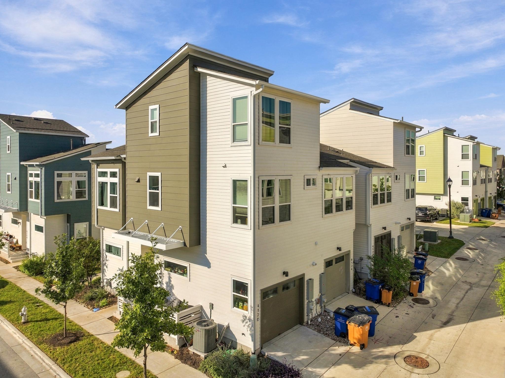 Striking contemporary lines define this multi-lev