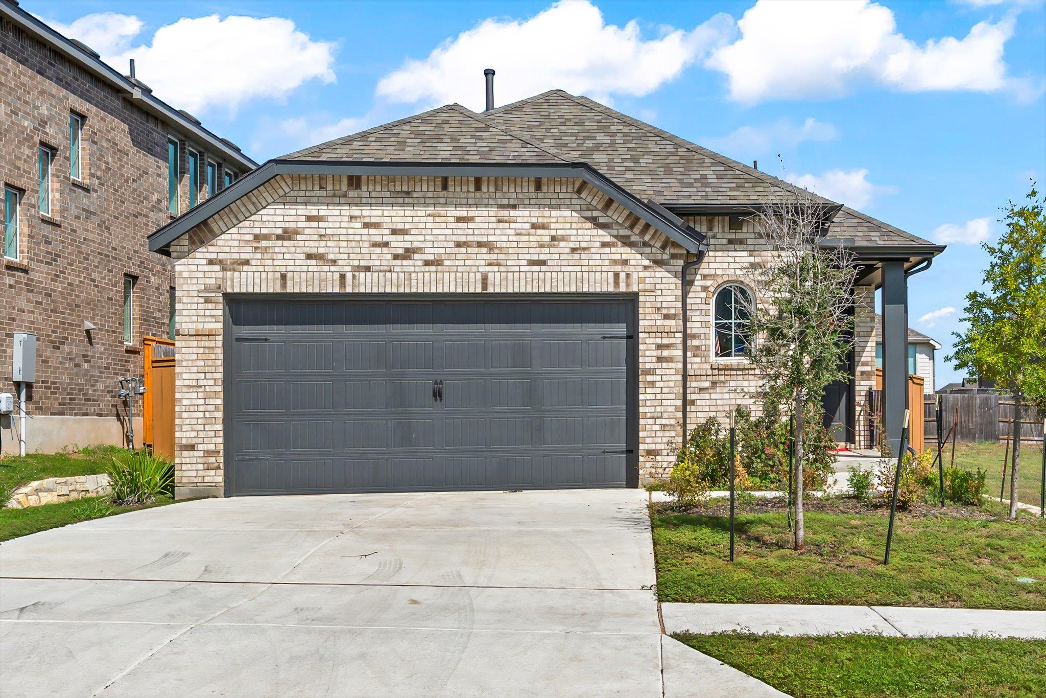 An attractive brick facade is complemented by a n