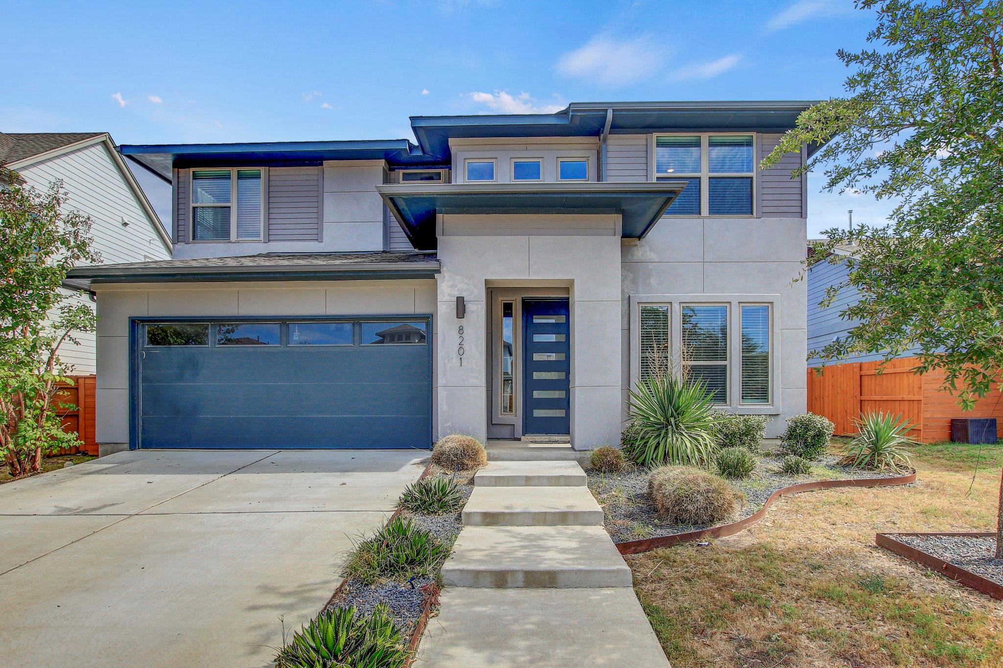 Clean modern architectural lines define this stri