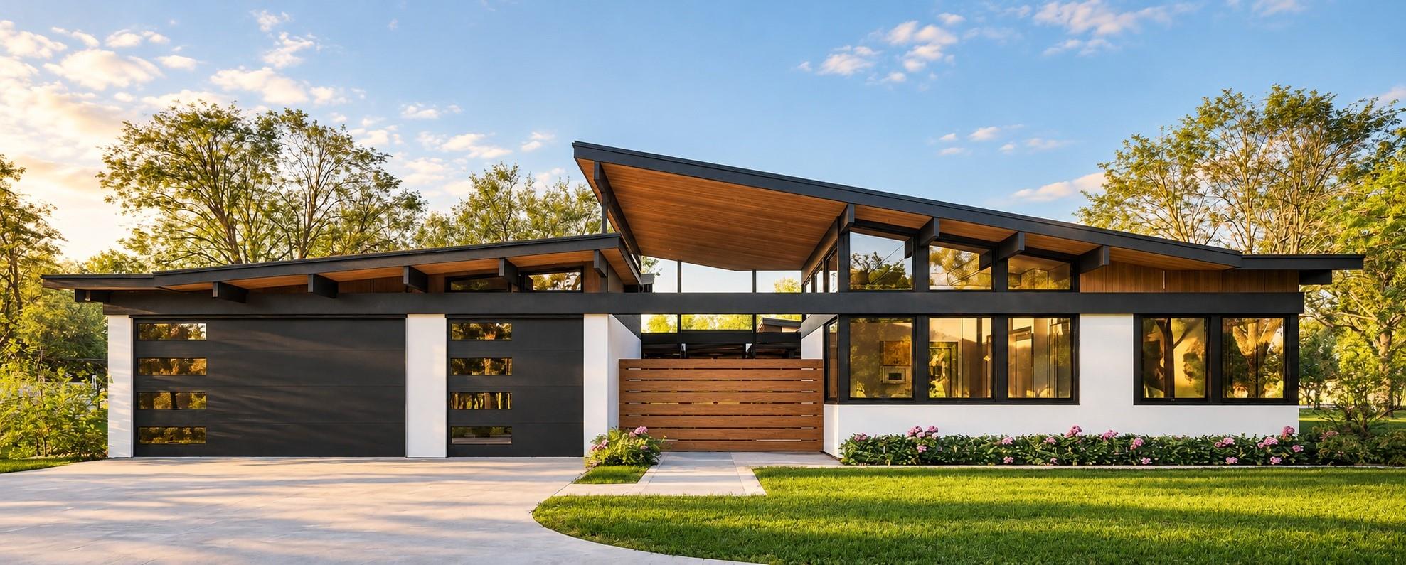 Striking mid-century design defines this architec