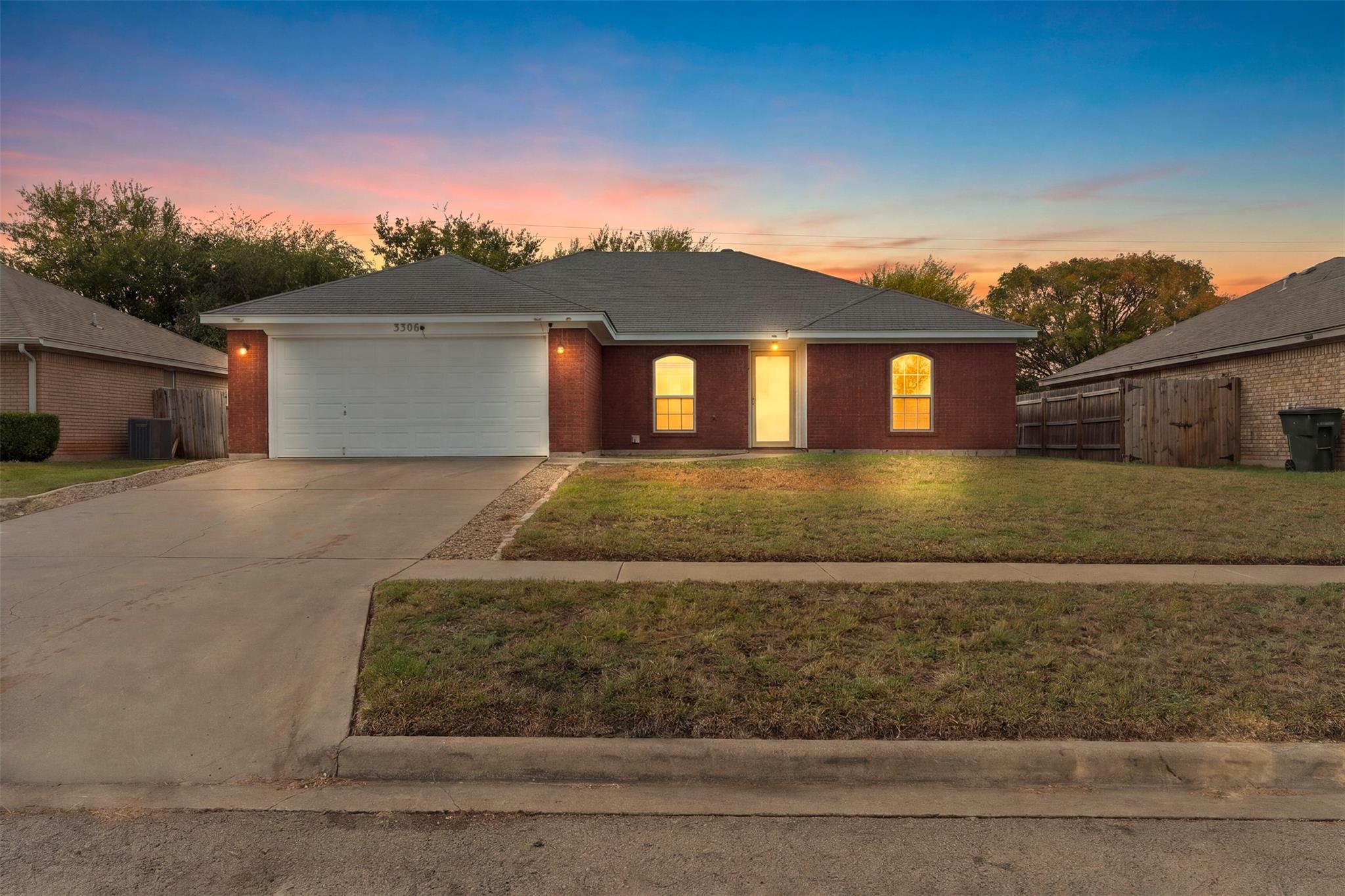 Classic brick exterior highlights this single-sto